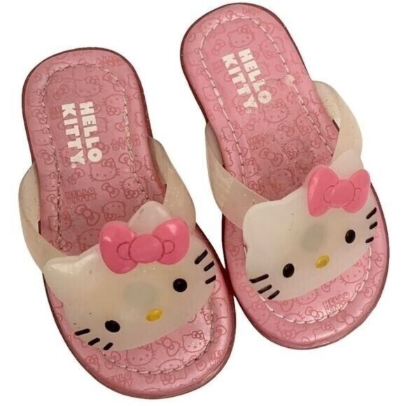 NEW Hello Kitty Pink Glitter Infant Girl Sandals Size 5 NIB - Picture 1 of 6